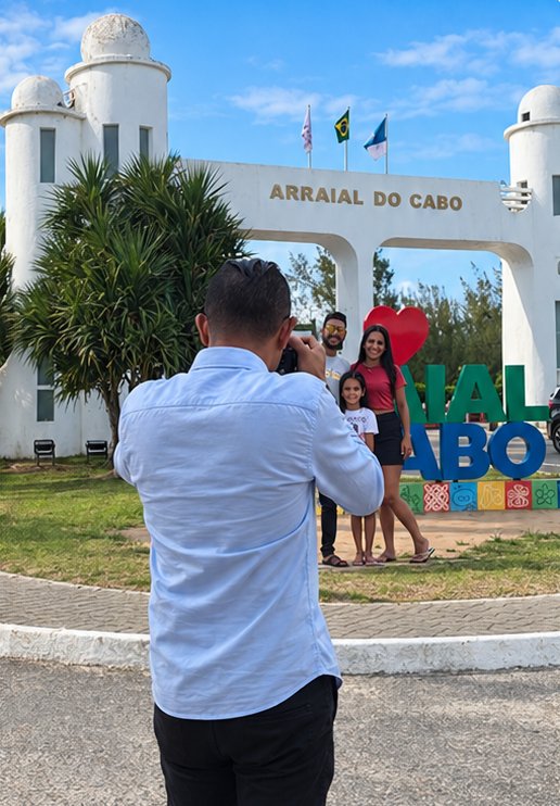 Passageiros da DL em viagem anterior, em Arraial do Cabo